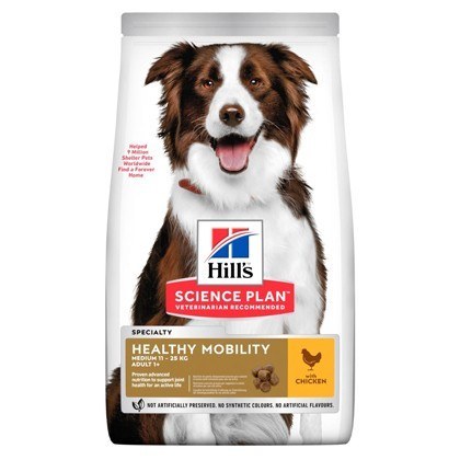 Hills Science Plan Adult Healthy Mobility Medium Breed Chicken Dry Dog Food
