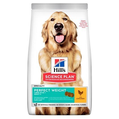 Hills Science Plan Adult Perfect Weight Large Breed Chicken Dry Dog Food