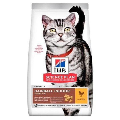 Hills Science Plan Hairball Indoor Adult Chicken Dry Cat Food