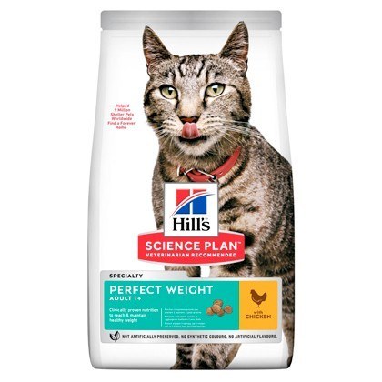 Hills Science Plan Perfect Weight Mature Adult Chicken Dry Cat Food