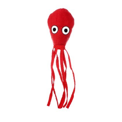 Tuffy Ocean Squid Red Dog Toy