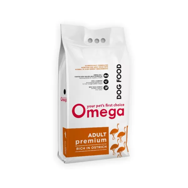 buy omega adult premium ostrich dog food